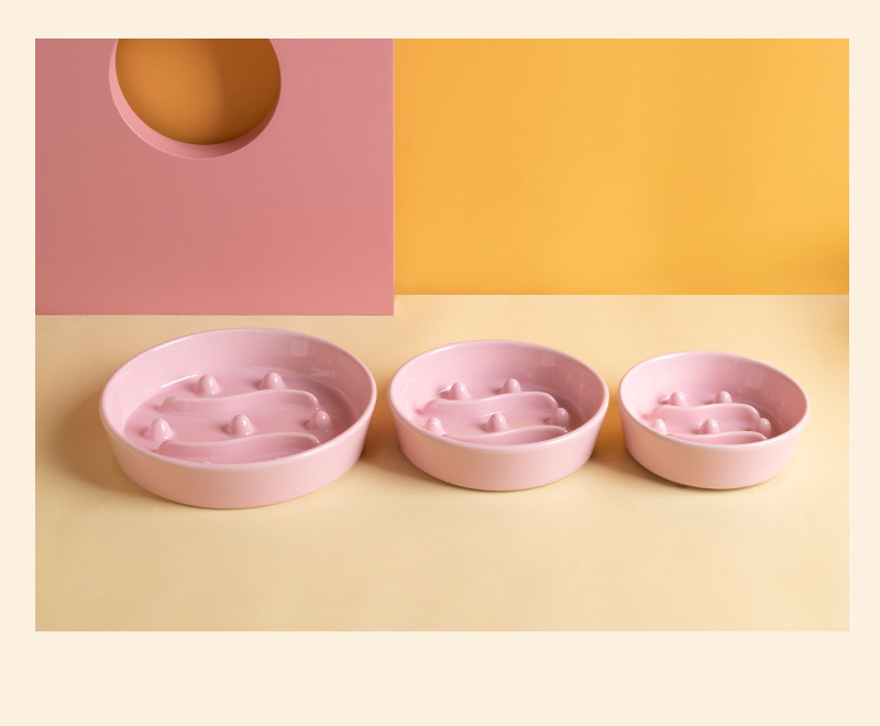 Ceramic slow food bowls, anti-choking slow food bowls, pet bowls, anti-tipping bowls, cat food bowls, cat bowls, dog bowls, cross-border pet supplies pic 11