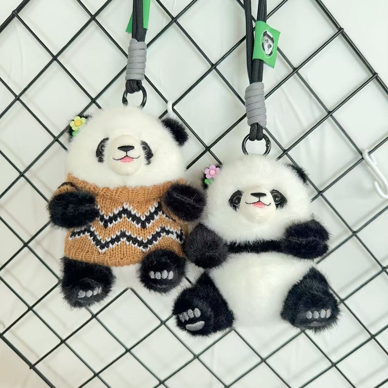 New Hua Hua Little Baby Panda backpack, schoolbag pendant, national trend premium plush toy keychain, small doll, doll pendant pic 2