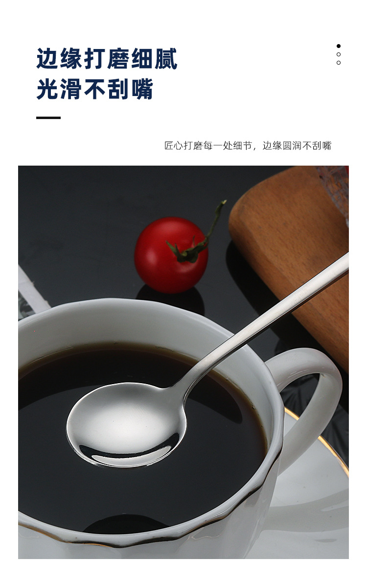 Stainless steel spoons with creative high appearance level, coffee spoons as souvenirs, golden small round spoons, gift spoons, dessert spoons, small round spoons pic 5