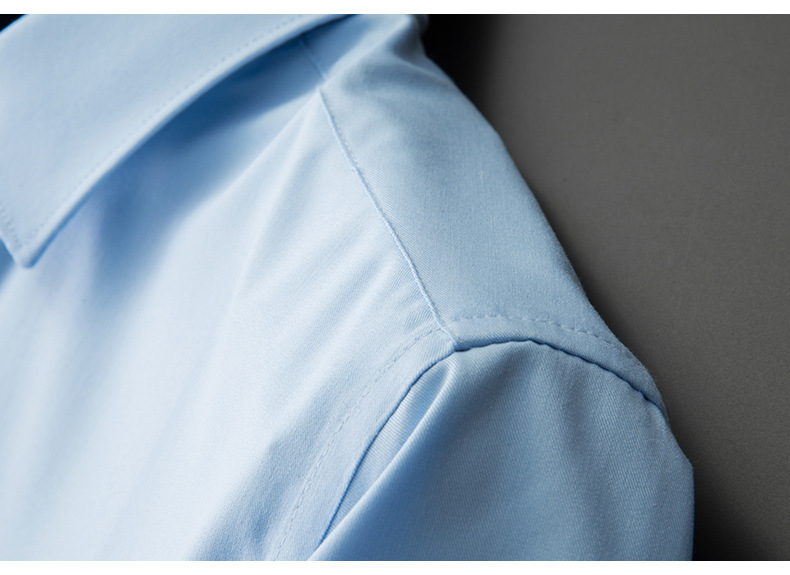 Modal short-sleeved shirt for men, summer stretch wrinkle-free business casual top, new summer commuter shirt pic 33