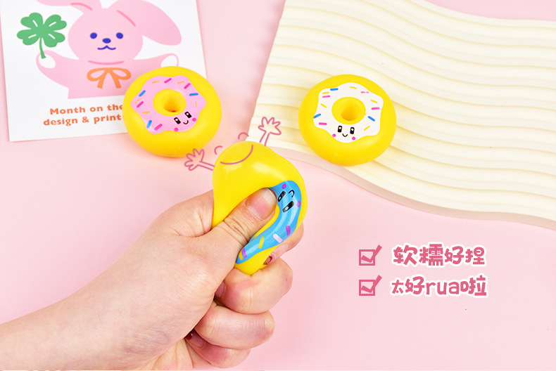 Simulated food kneading Fun Cartoon Cute Mini doughnut stress-relieving toys for students and children, wholesale from a food toy manufacturer pic 6