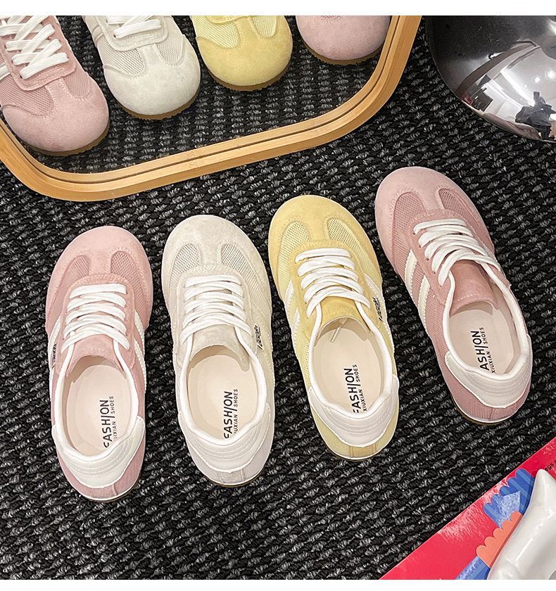 真皮平底小白鞋女鞋2025夏季新款网面德训鞋百搭休闲阿甘运动鞋子详情20