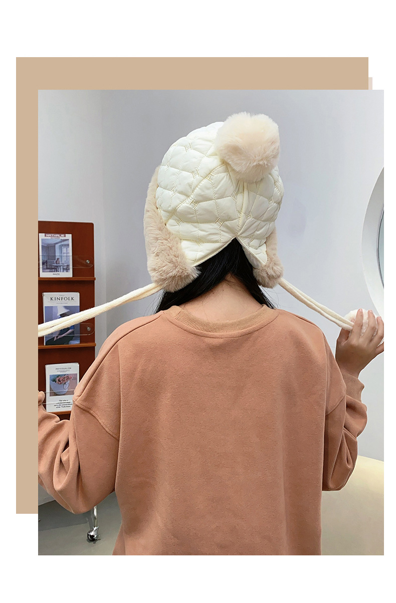 韩版新款秋冬毛绒可爱百搭保暖双球防寒秋冬季女生详情7