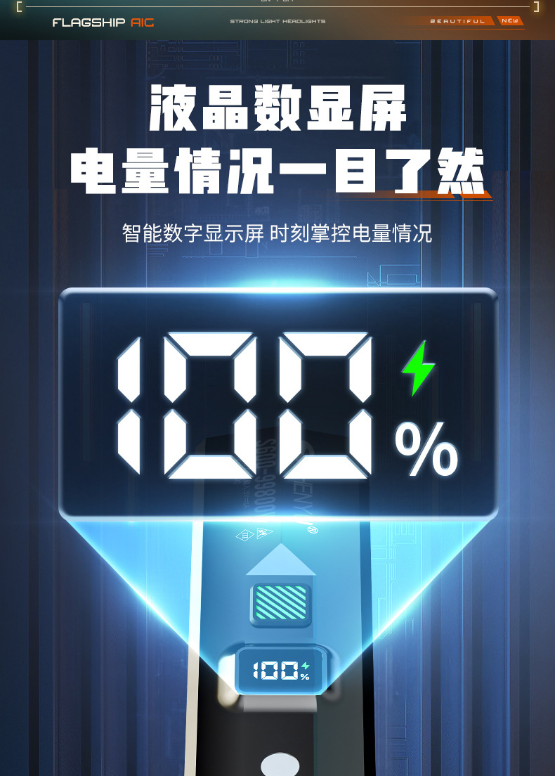 自行车车灯夜骑强光手电筒前灯防雨水充电山地公路儿童单车长续航详情11