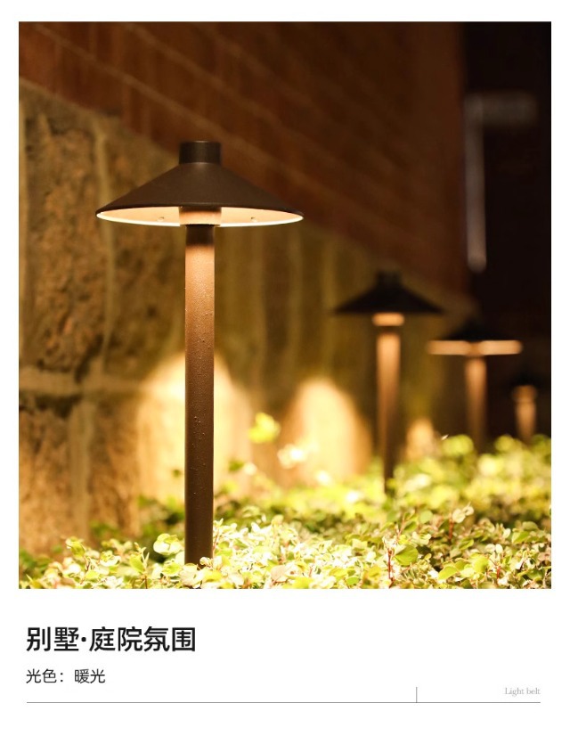 太阳能户外庭院灯蘑菇草坪户外地插灯落地花园别墅防水园林景观灯详情11