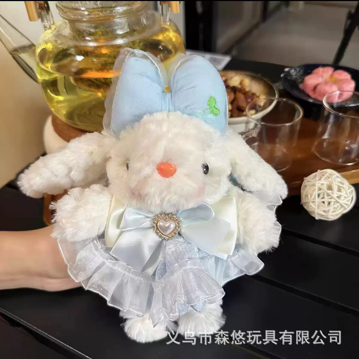 新款可爱长耳朵兔子彩色多巴胺垂耳兔包包挂件毛绒玩偶闺蜜详情13