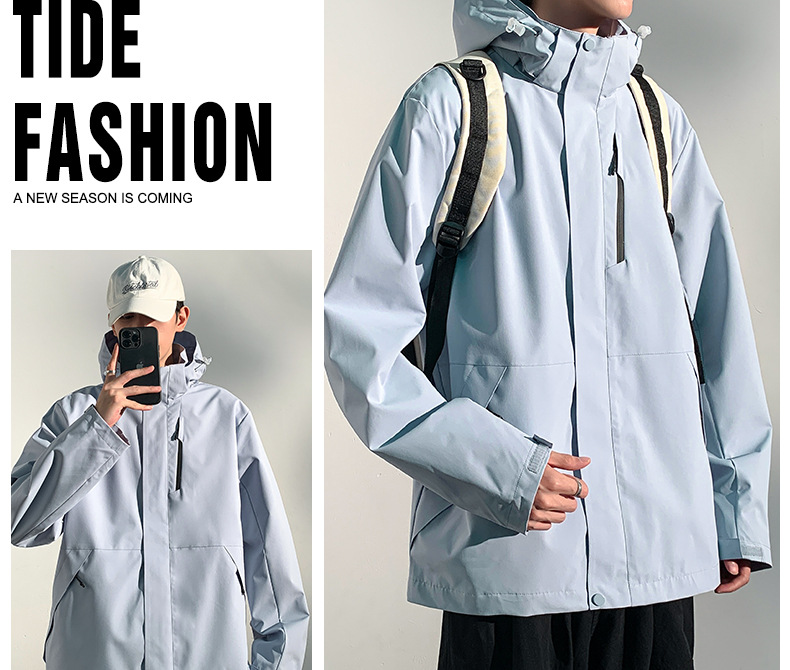 windproof waterproof casual detachable hooded outdoor suit pic 22