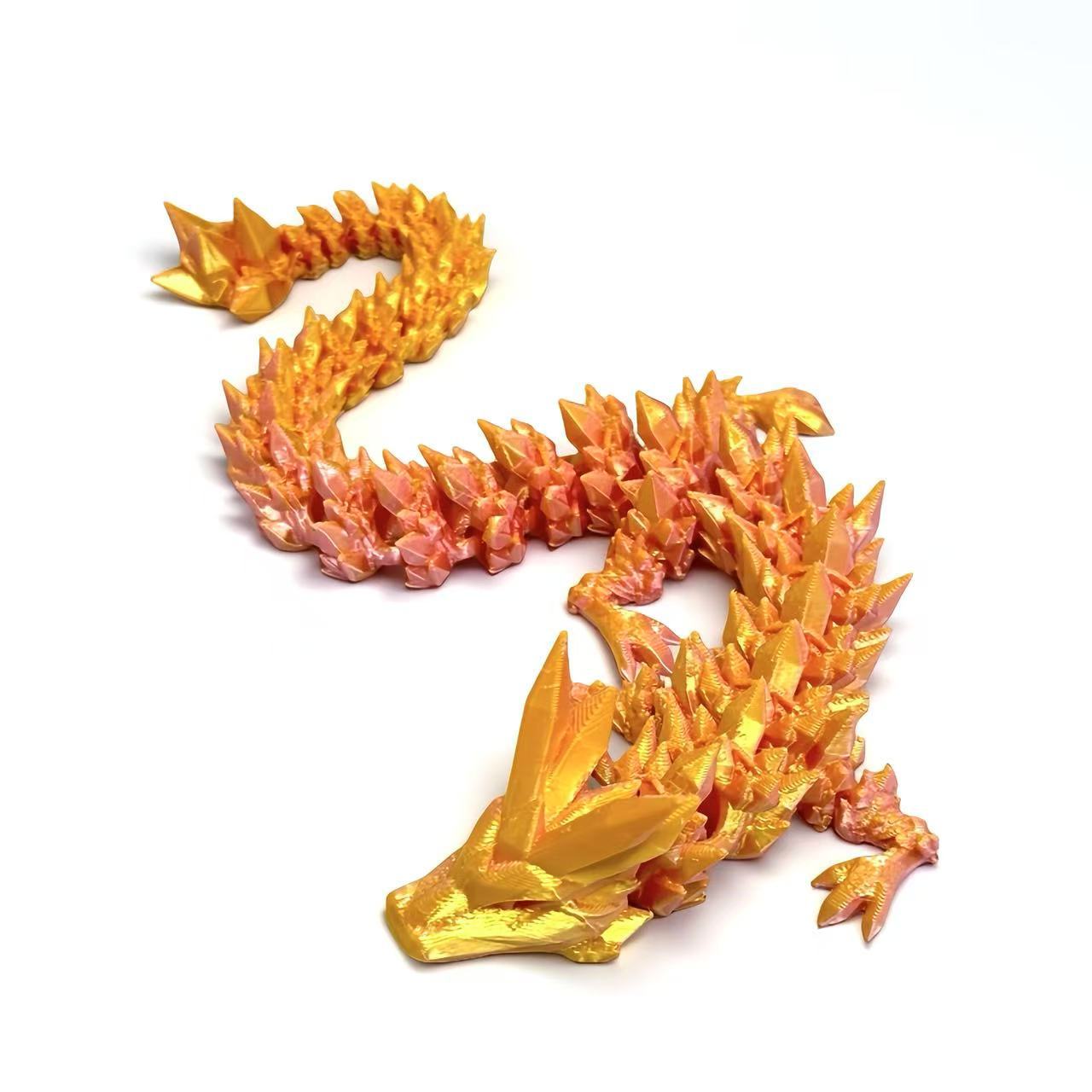 3d打印关节龙跨境热销摆件关节可活动创意水晶龙手办玩具装饰批发详情9