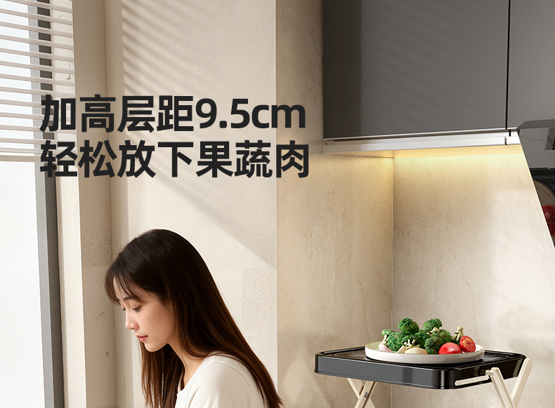 Kitchen food preparation rack, foldable multi-layer countertop, multi-functional storage tool, hot pot ingredient rack pic 4