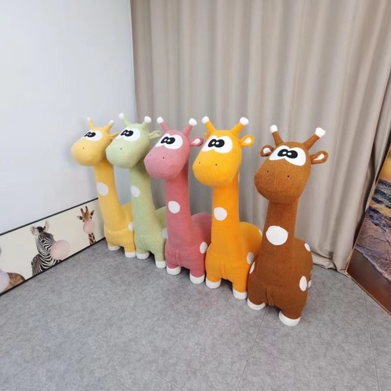 长颈鹿卡通换鞋凳家居摆件儿童沙发座椅礼品凳玩偶厂家详情2