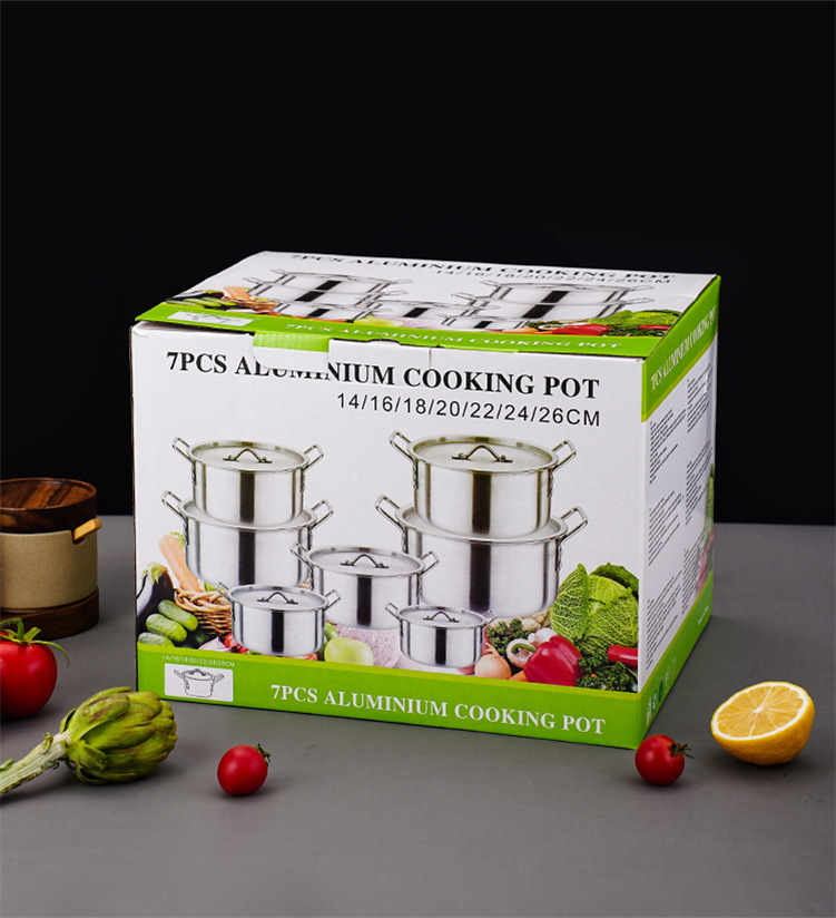 7-piece set of foreign trade kitchenware for Africa - aluminium pot Set 7-in-1 Pot set pic 16