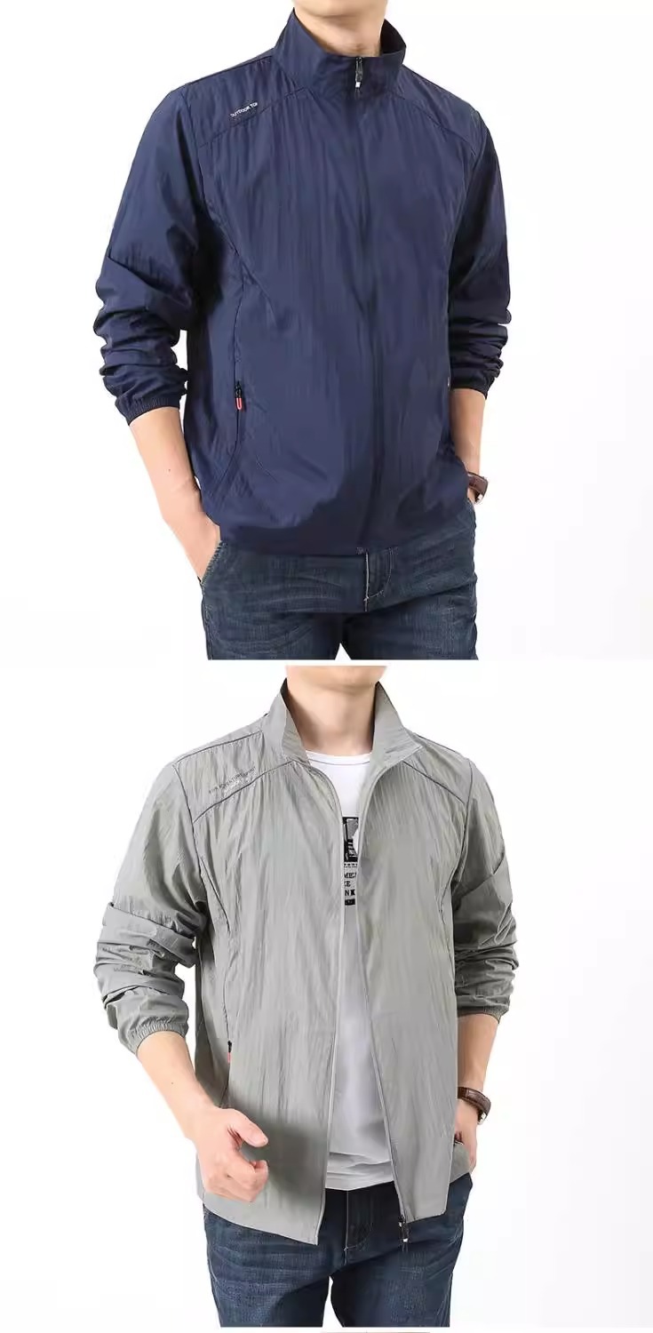 夏季男士防晒衣舒适锦纶100%宽松休闲户外运动防止外线速干皮肤衣详情12