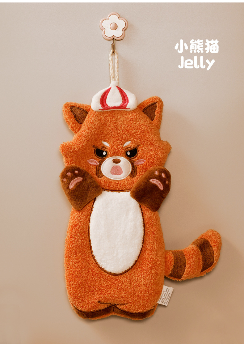 新品可爱卡通挂式擦手巾吸水速干抹手巾珊瑚绒儿童小毛巾伴手礼详情13