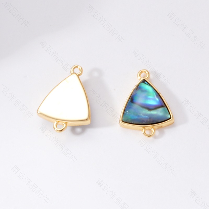 18k abalone shell jewelry connection buckle accessory, triangular round butterfly heart five-pointed star bracelet necklace accessory pic 27