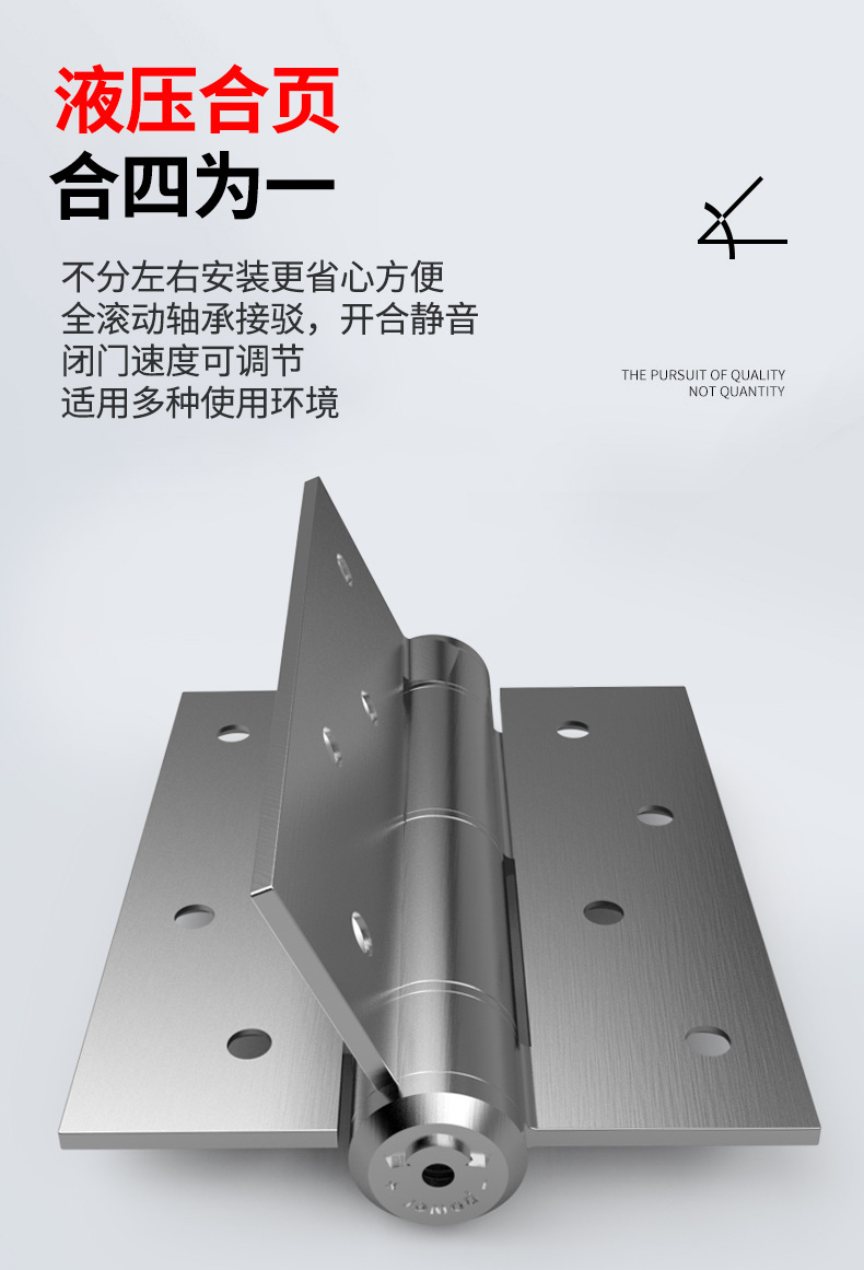 304隐形门合页带闭门器缓冲阻尼弹簧铰链自动闭门器隐形合页详情12