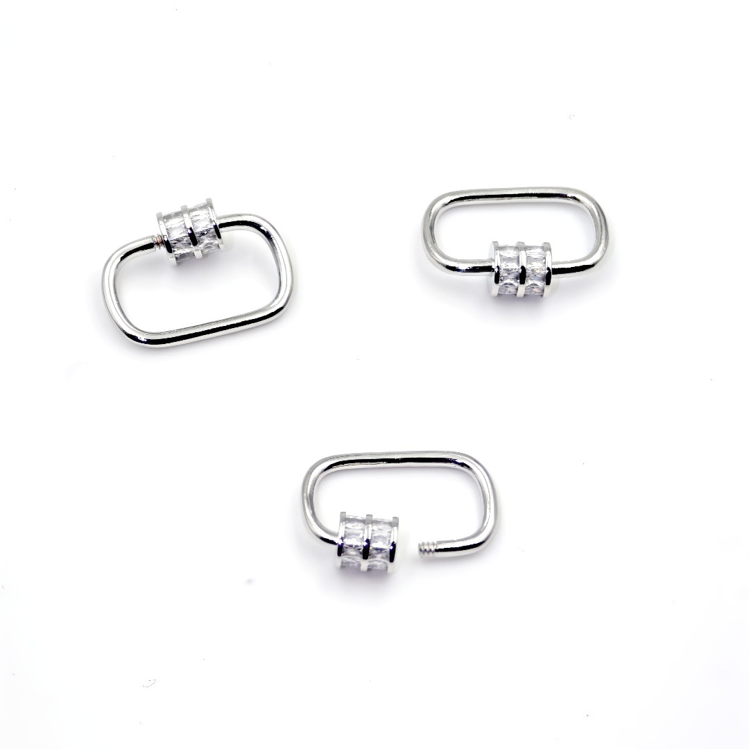 跨境外贸AAA高档锆石心形螺纹扣吊坠微镶铜电镀金多款单吊坠饰品详情13