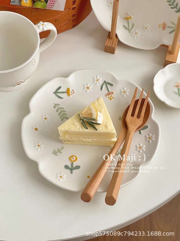 釉下彩餐具盘子菜盘家用吐骨碟陶瓷餐盘好看的可爱碟子水果甜品盘详情5