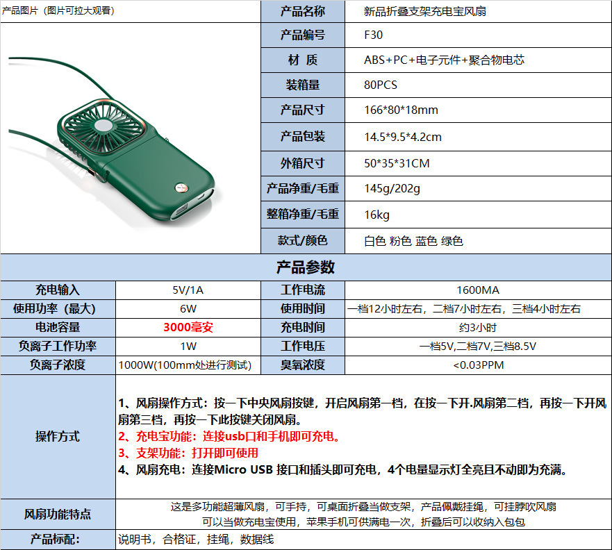 降温神器冰敷手持挂脖高颜值数显户外折叠随身便携小风扇礼品详情7