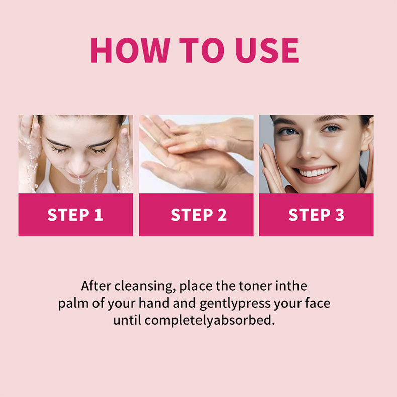 【跨境热销】WWP粉色肽爽肤水PDRN滋润补水保湿面部精华柔肤水FDA详情10