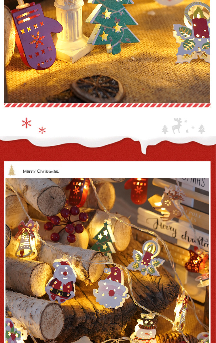 Merry Christmas! Santa Claus, led light strings, colorful lights, Christmas lights, ironwork, Christmas decorative lights, Christmas tree light strings pic 7