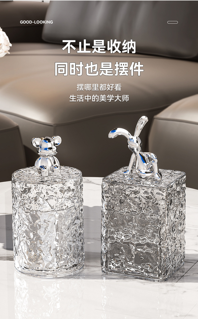 The living room toothpick box has a high-end feel. It is a household dust-proof storage box with glacier pattern. Toothpick cans, dental floss cans, cotton swab boxes and toothpick holders pic 7
