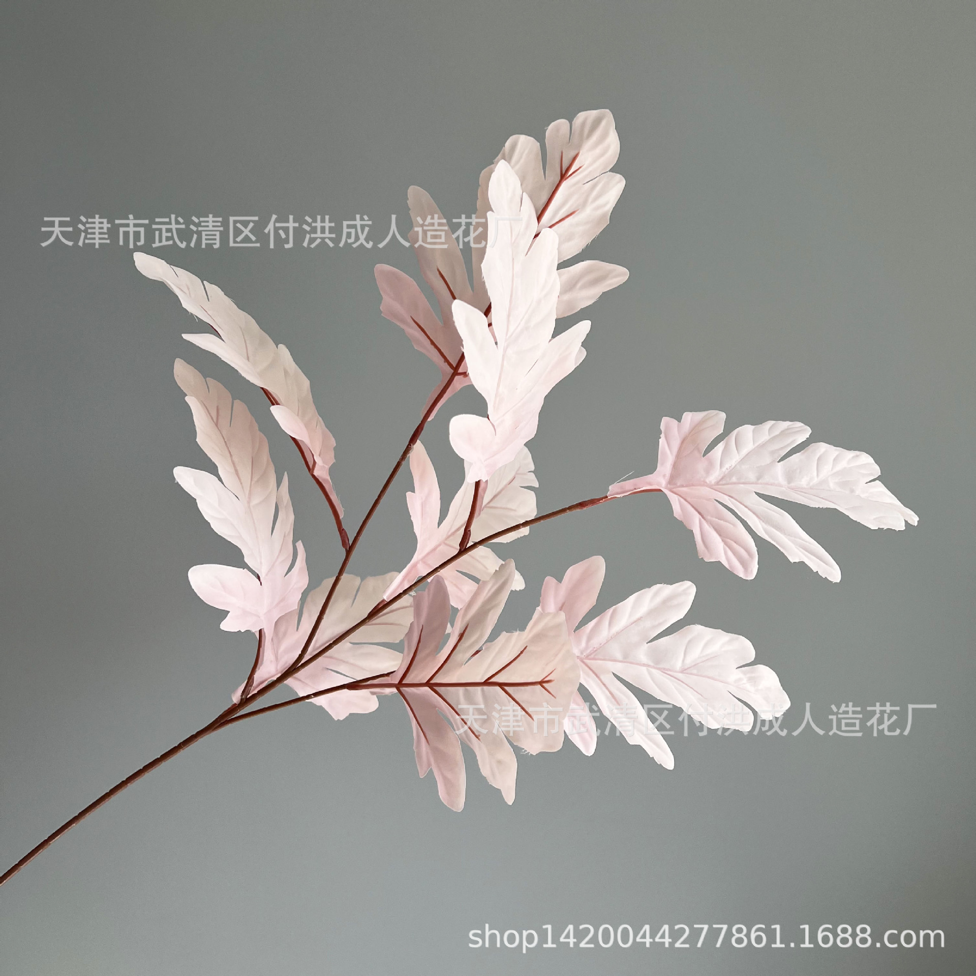 Peacock pine wedding leaf material artificial flowers, high-end wedding hall floor flower arrangement decoration, silk fabric artificial flowers, soft decoration flower art manufacturer pic 9