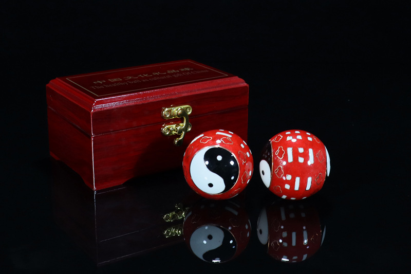 Premium gift box set of Beijing Cloisonne handball outer craft cultural gift Cloisonne low-temperature fitness ball pic 4