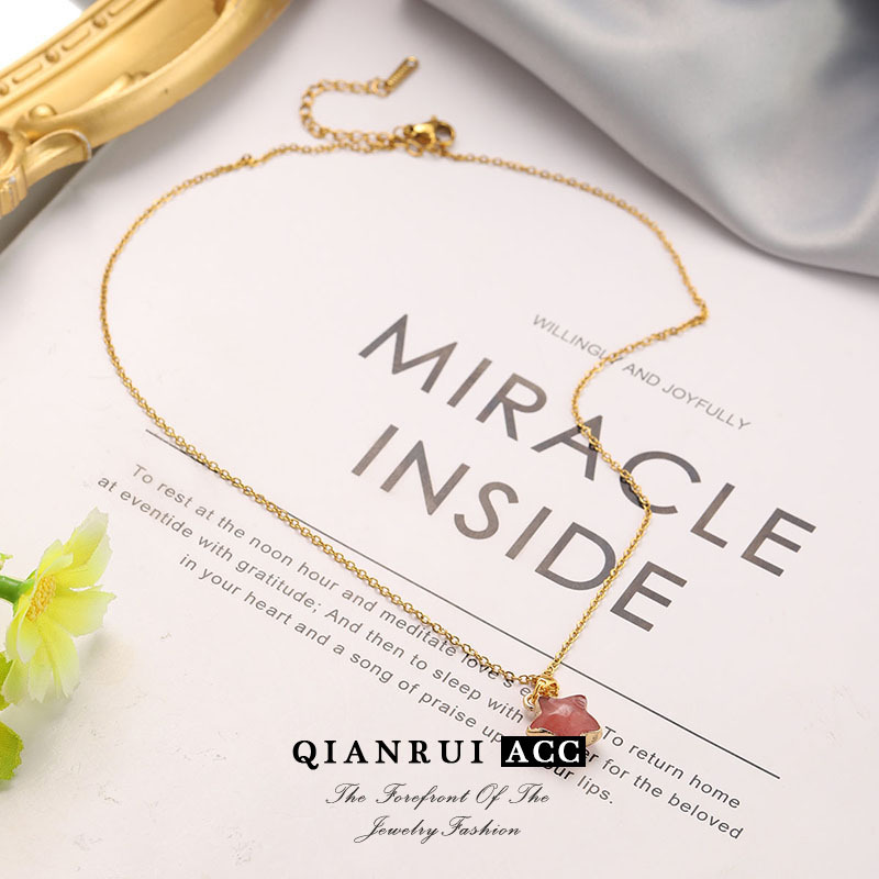 天然五角星吊坠高级感星星饰品小轻奢设计款项厂家项链批发锁骨详情20