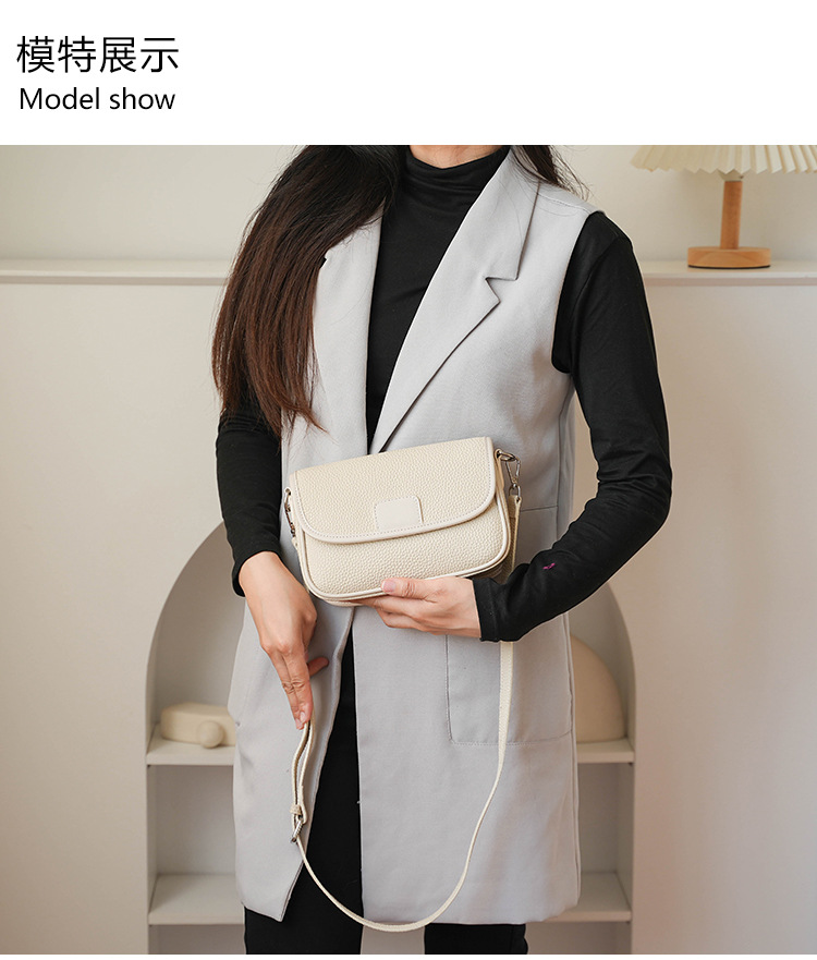潮流女包包2025新款跨境外贸纯色PU斜挎包女小包女士单肩包小方包详情6