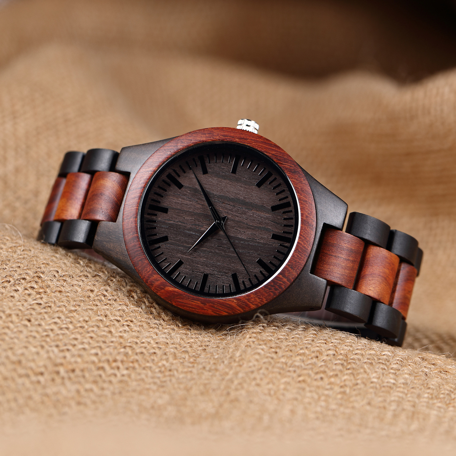 大表盘石英木表新款DIYwristwooden日本2035机芯现货支持一件代发详情19