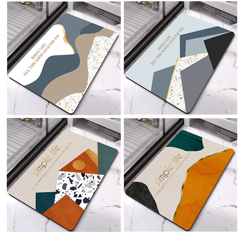 浴室地垫门口硅藻泥吸水防滑脚垫卫生间厕所入户门地垫家用垫子详情10