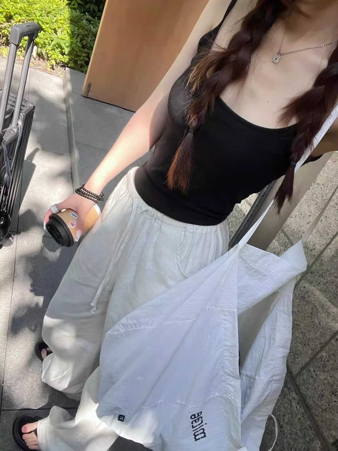 亚麻阔腿裤女夏薄款高腰垂感宽松显瘦拖地休闲裤窄版冰丝直筒长裤详情17