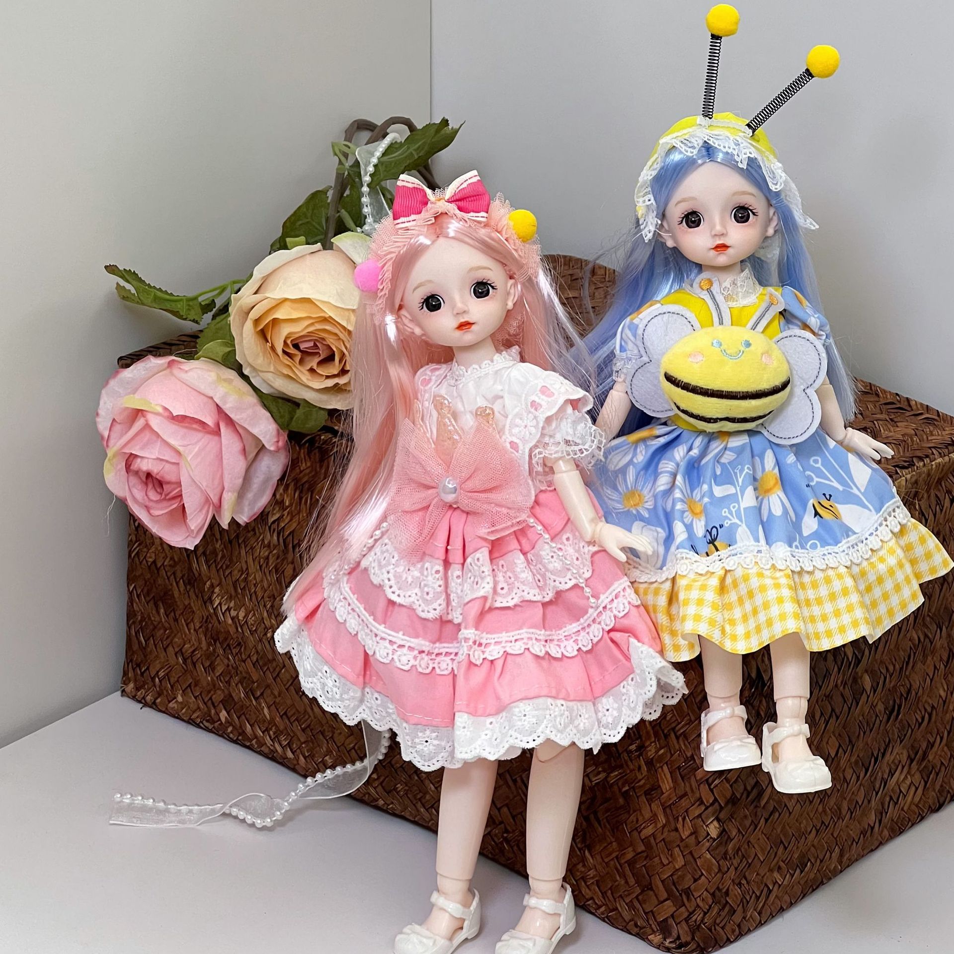 换装30cm洋娃娃公仔女孩衣服小公主玩具套装6分娃衣bjd人偶网红款详情1