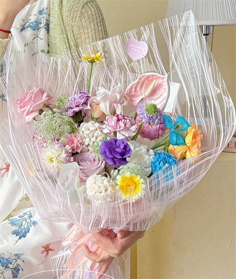 Wholesale of new crystal opp flower packaging, flower wrapping waterproof materials, festival gifts and decorations from Celidia pic 13