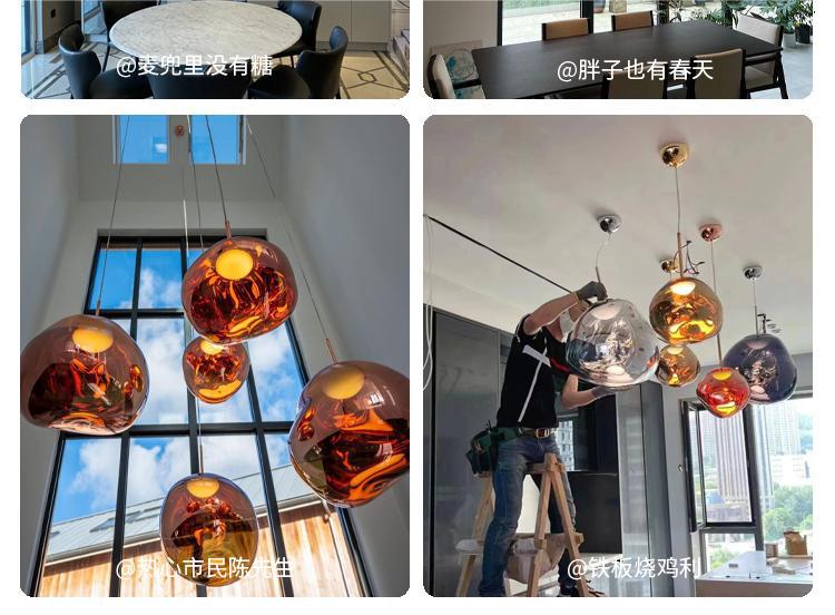 熔岩吊灯设计师复式楼loft楼梯灯别墅跃层客厅挑空餐厅吧台吊灯详情18