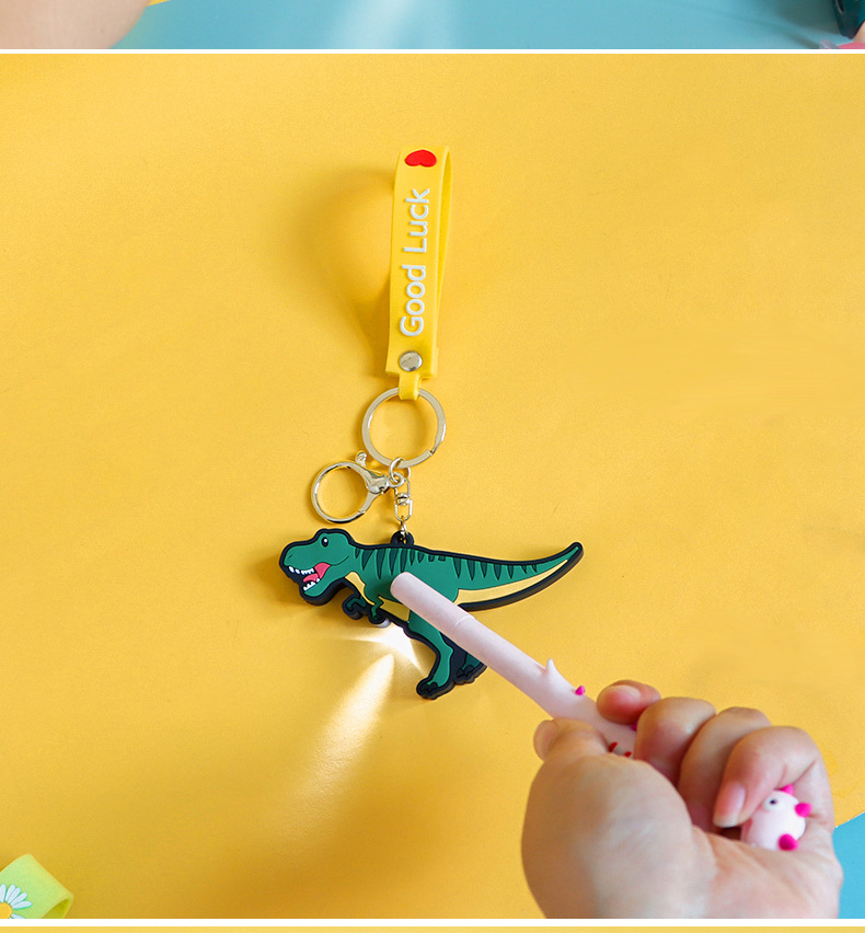 New dinosaur series keychain, creative dinosaur lamp portable bag, dinosaur small spotlight wholesale pendant pic 11