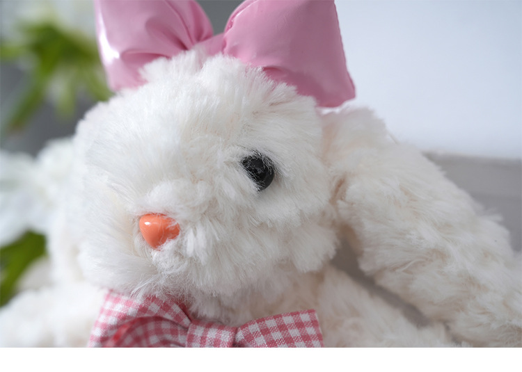 Lace coffee dress, ear-hanging rabbit bag, pendant, versatile cartoon plush and cute doll, Maillard keychain gift pic 14