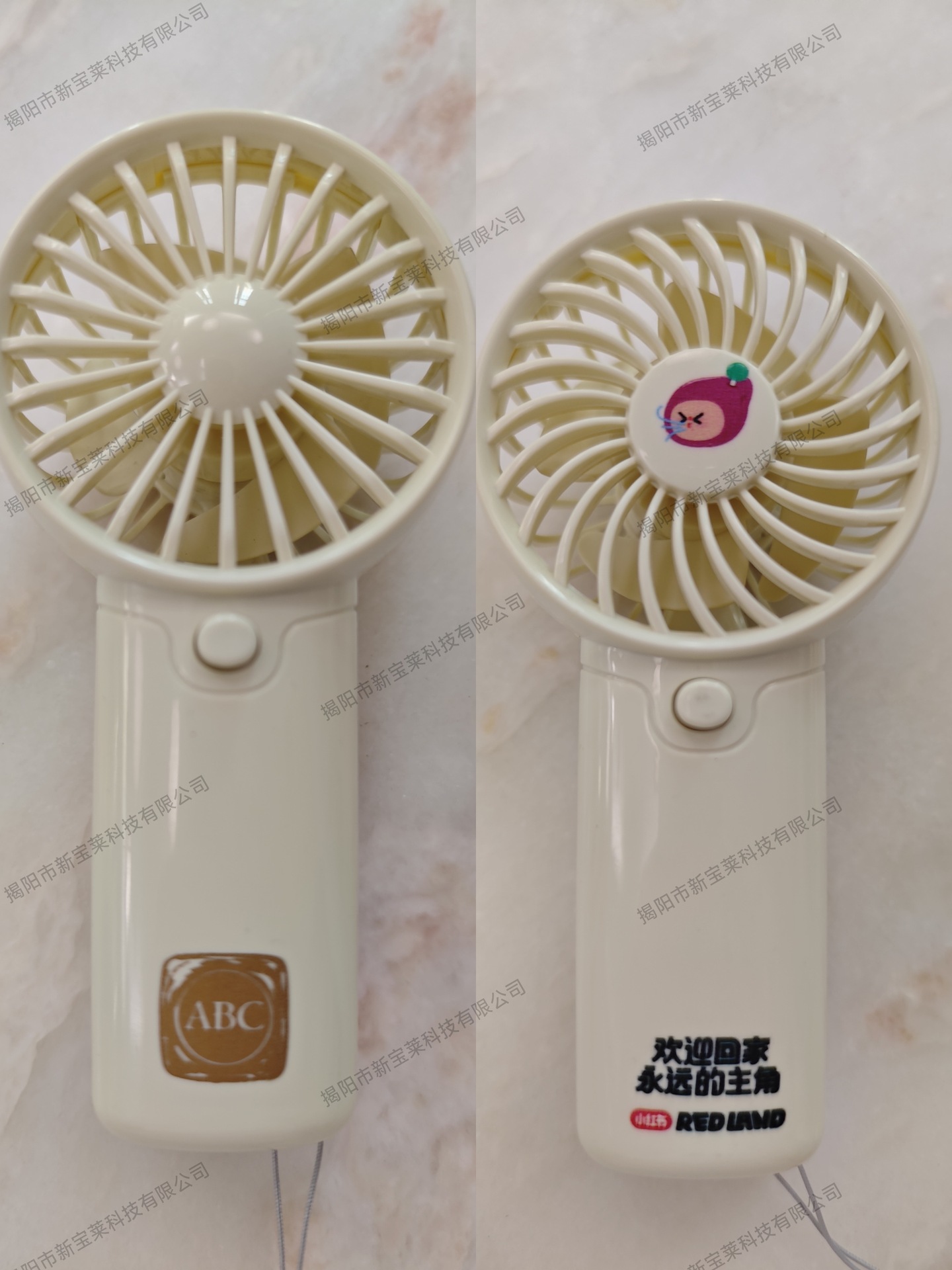 Cross-border bestseller handheld small fan dry battery model logo customization, strong wind power portable small electric fan gift pic 2