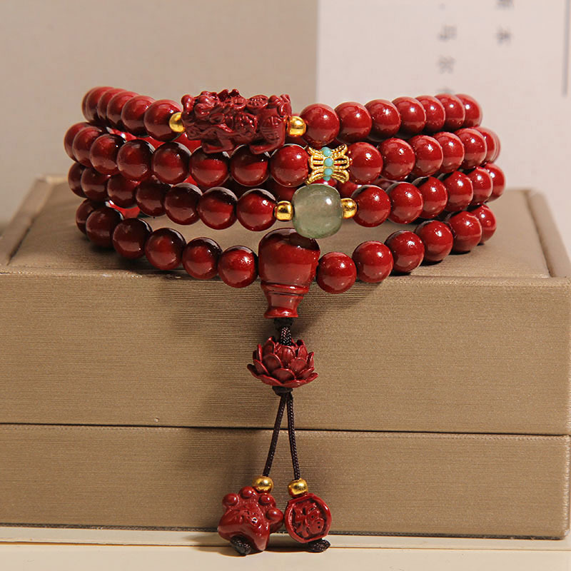新中式多层朱砂手链项链女轻奢小众精致高级感貔貅手串本命年礼物详情1