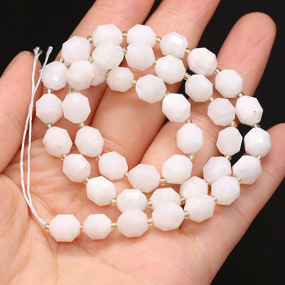 Wholesale of natural rose quartz rough stone cut surface bucket beads, crystal agate, diy jewelry accessories, semi-finished products, handcrafted beads pic 8