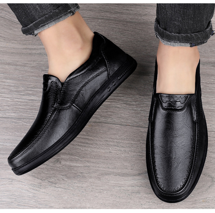 2025春秋男士真皮皮鞋四季款头层牛皮软皮软底加绒商务皮鞋乐福鞋详情15