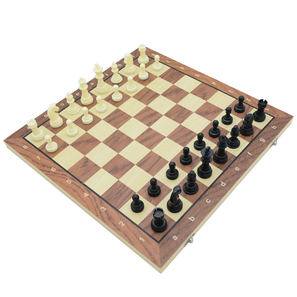 Wooden magnetic plastic chess pieces, foldable educational board game toys, direct sales, cross-border pic 10