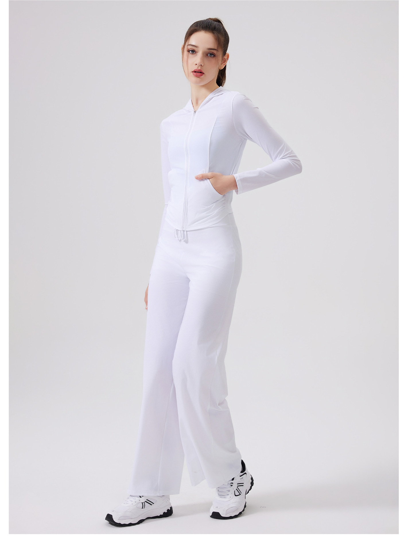 Sunshade, lightweight, anti-嗮, cool-feeling jacket, hooded, sporty loose top, casual yoga coat, checkered sun-protective clothing pic 27