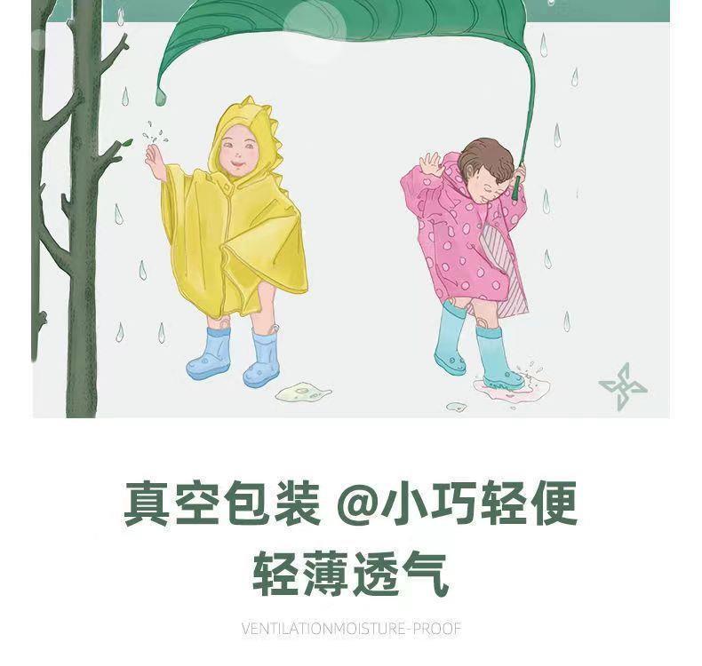 压缩便携卡片式雨衣成人男女长款rain coat全身防英文一次性雨衣详情8
