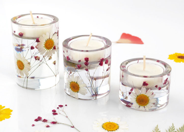 diy crystal epoxy resin epoxy candle holder, large, medium and small scented candle tray, mirror silicone mold pic 5