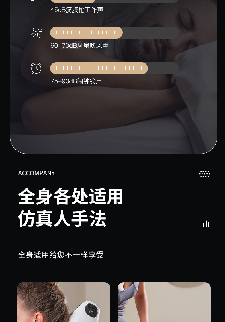 Cross-border digital display dual-head massage gun, convenient for fitness, muscle relaxation, vibration, professional grade electric fascia gun pic 17