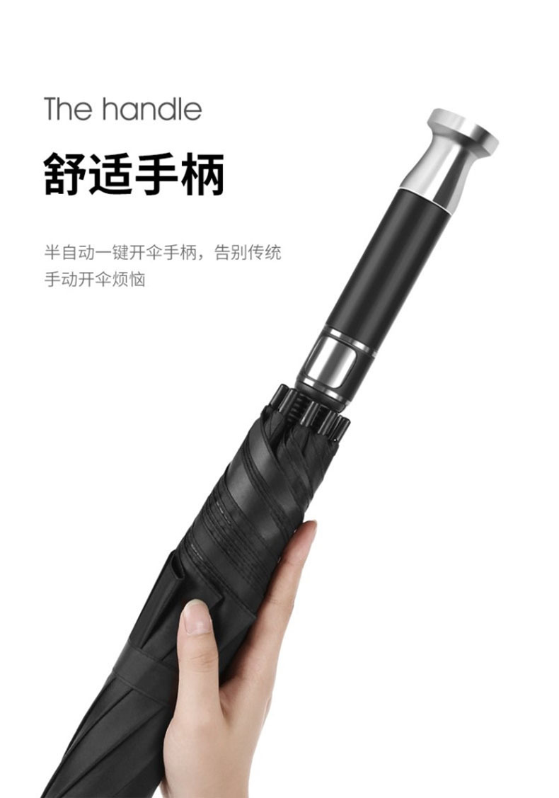 厂家现货批发一代高端商务贵宾晴雨两用防紫外线高尔夫太阳伞雨伞详情10