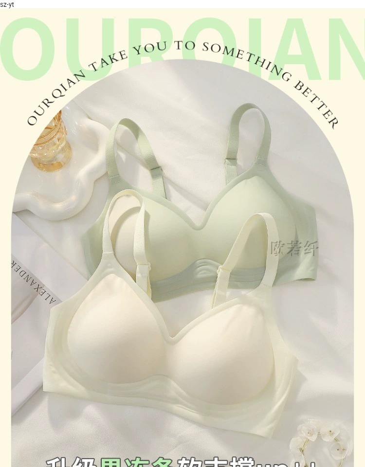 漫画胸内衣女小胸聚拢夏季薄款聚拢软支撑无钢圈一片式无痕文胸罩详情1