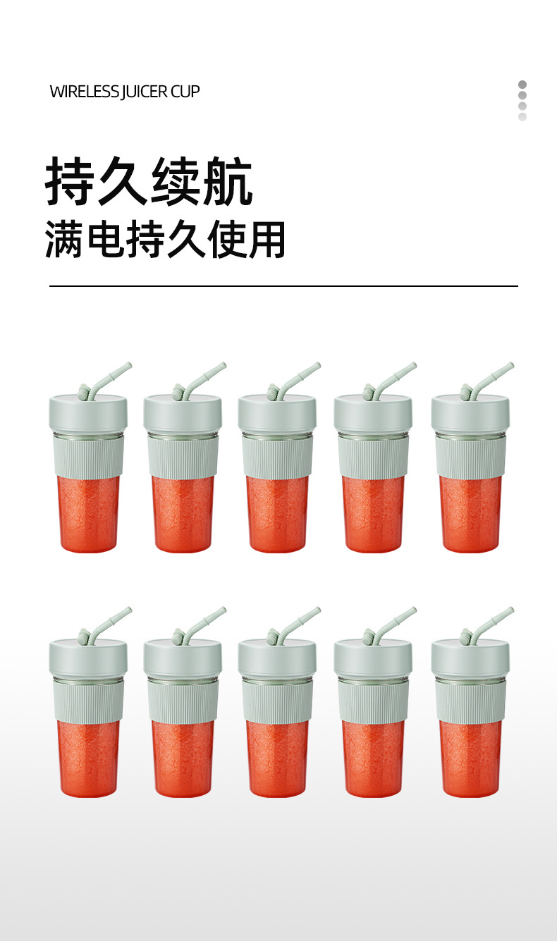 跨境榨汁杯充电迷你小型电动便携式榨汁机多功能家用果汁机批发详情15