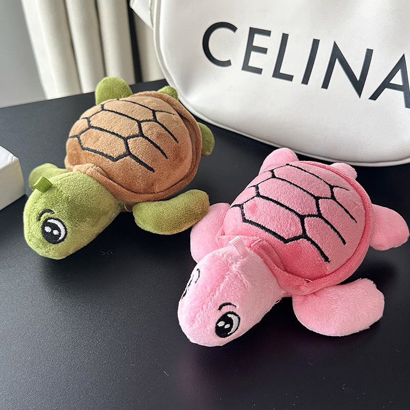 批发卡通创意乌龟毛绒玩具公仔彩色海龟小号玩偶女包包钥匙扣挂件详情6